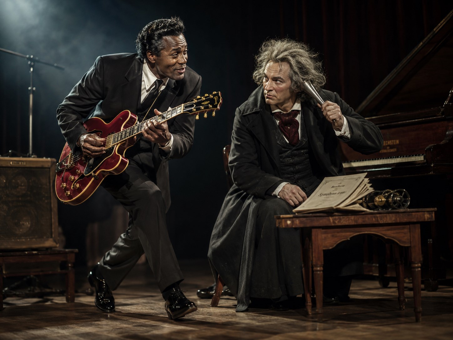 Fiktive Begegnung von Chuck Berry und Beethoven