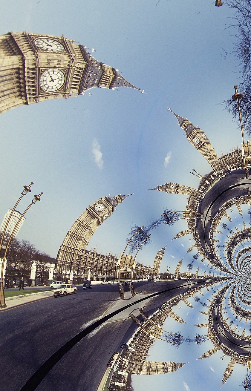 Grafisch bewegter Blick auf Big Ben von Goedart Palm
