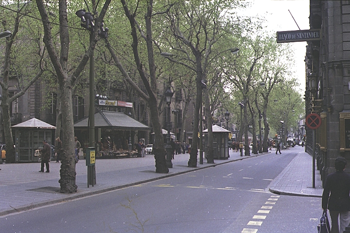 Die Ramblas in Barcelona im Jahr 1974, fotografiert von Peter Weber