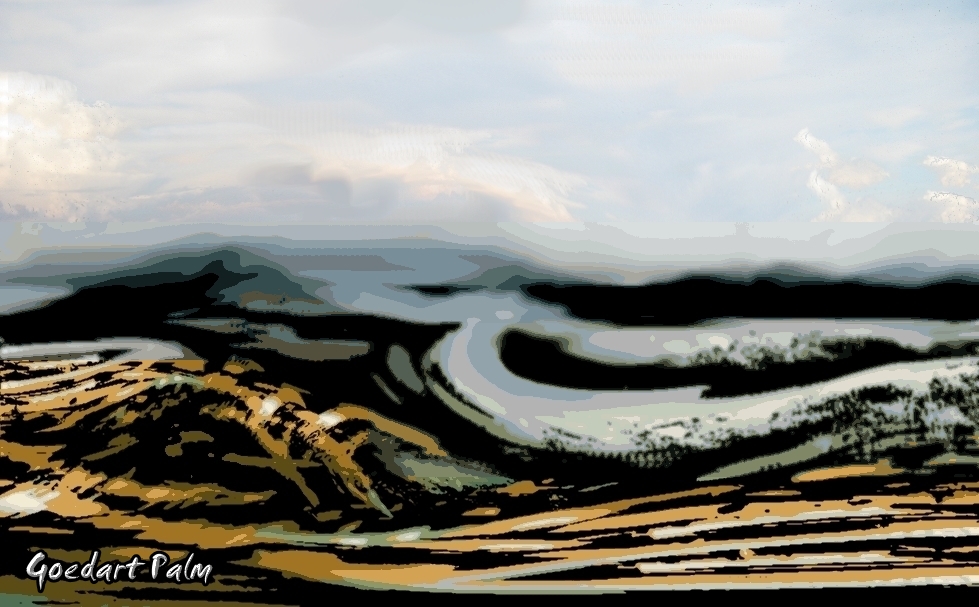 Digital transformierte Landschaft bei Montepulciano von Goedart Palm