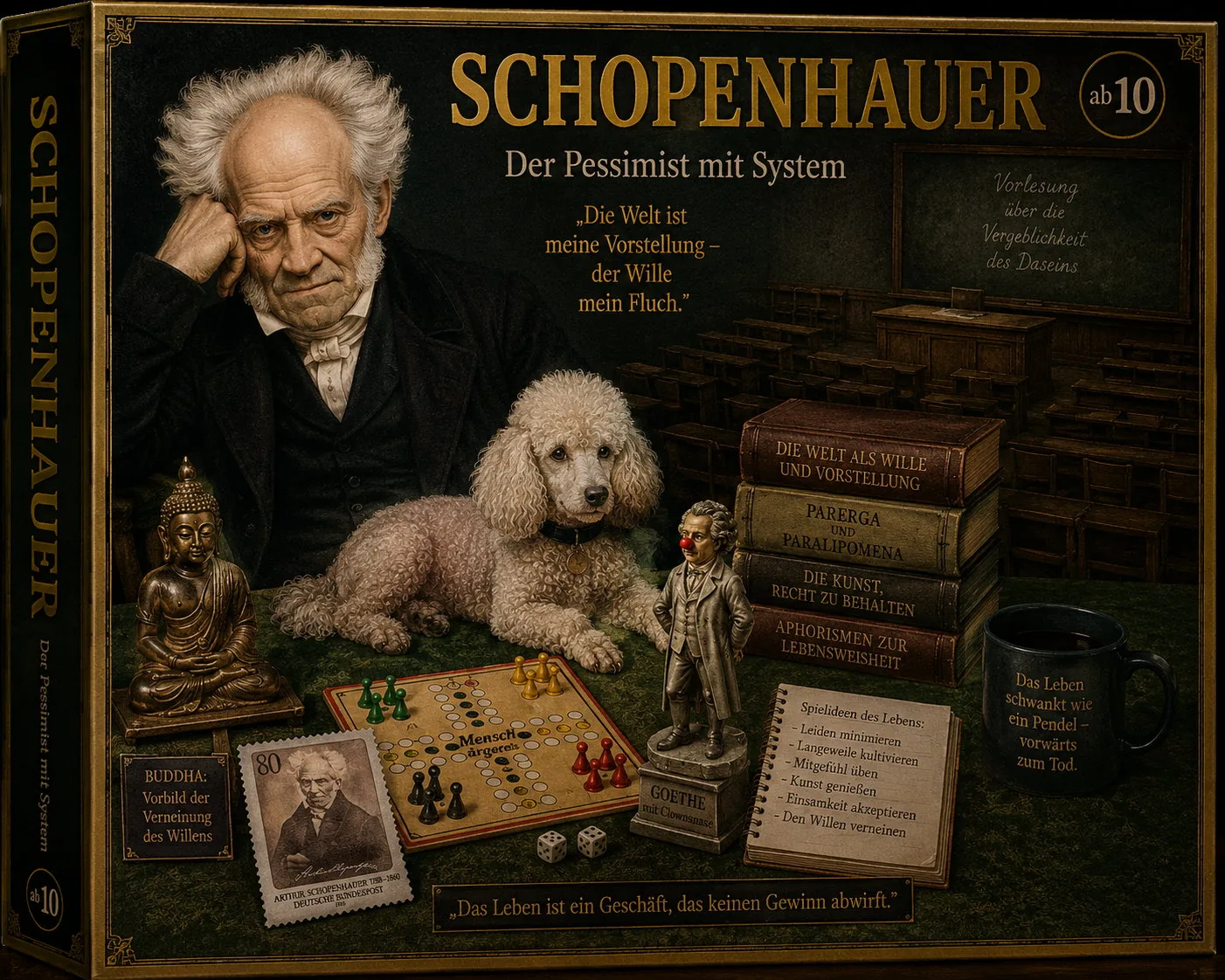 Inszenierter Denkraum mit Schopenhauer